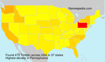 Surname Timblin in USA Surname Timblin in USA