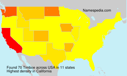 Surname Timboe in USA Surname Timboe in USA
