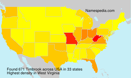 Surname Timbrook in USA Surname Timbrook in USA