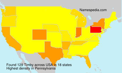 Surname Timby in USA Surname Timby in USA