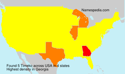 Surname Timeko in USA Surname Timeko in USA