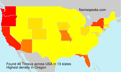 Surname Timeus in USA Surname Timeus in USA