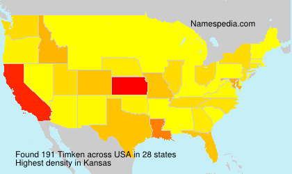 Surname Timken in USA Surname Timken in USA