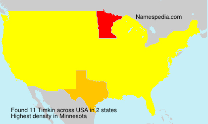 Surname Timkin in USA Surname Timkin in USA