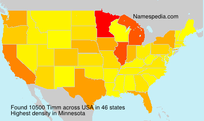 Surname Timm in USA Surname Timm in USA