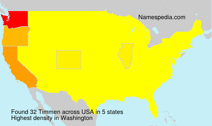 Surname Timmen in USA Surname Timmen in USA