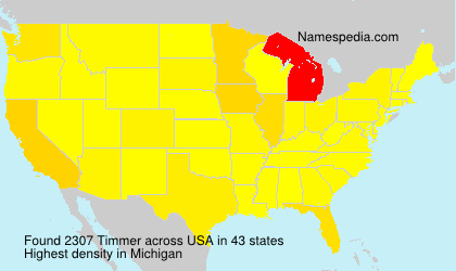 Surname Timmer in USA Surname Timmer in USA