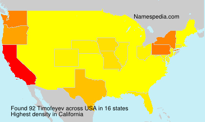 Surname Timofeyev in USA Surname Timofeyev in USA