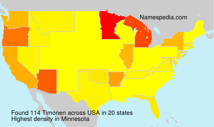Surname Timonen in USA Surname Timonen in USA