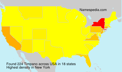 Surname Timpano in USA Surname Timpano in USA