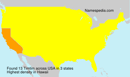 Surname Timtim in USA Surname Timtim in USA