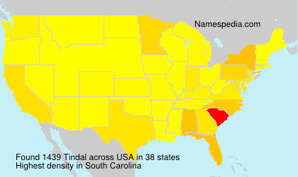 Surname Tindal in USA Surname Tindal in USA