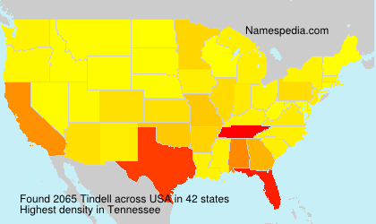Surname Tindell in USA Surname Tindell in USA