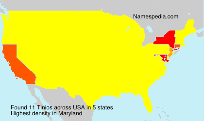 Surname Tinios in USA Surname Tinios in USA