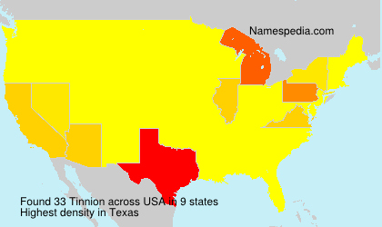 Surname Tinnion in USA Surname Tinnion in USA