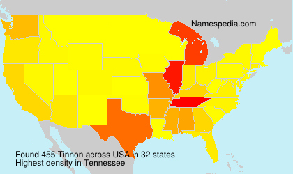 Surname Tinnon in USA Surname Tinnon in USA
