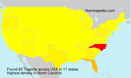 Surname Tippette in USA Surname Tippette in USA