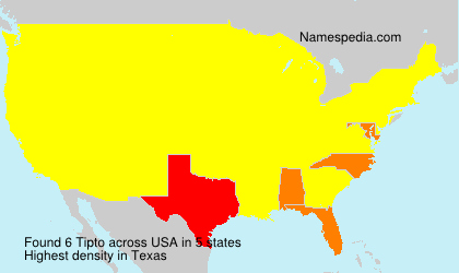 Surname Tipto in USA Surname Tipto in USA