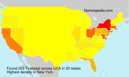 Surname Tirabassi in USA Surname Tirabassi in USA