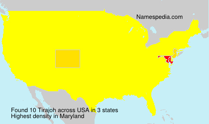 Surname Tirajoh in USA Surname Tirajoh in USA