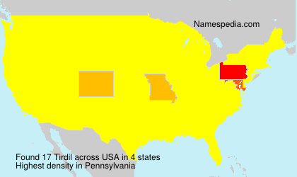 Surname Tirdil in USA Surname Tirdil in USA