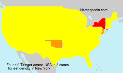 Surname Tiringer in USA Surname Tiringer in USA
