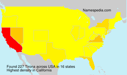 Surname Tirona in USA Surname Tirona in USA