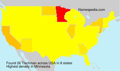 Surname Tischman in USA Surname Tischman in USA