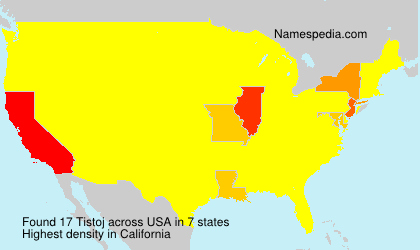 Surname Tistoj in USA Surname Tistoj in USA