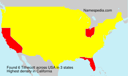 Surname Tithecott in USA Surname Tithecott in USA