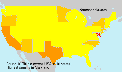 Surname Titilola in USA Surname Titilola in USA