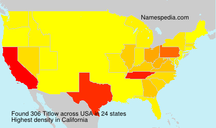 Surname Titlow in USA Surname Titlow in USA