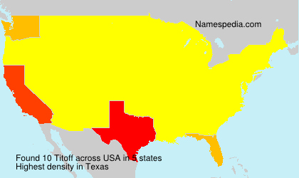 Surname Titoff in USA Surname Titoff in USA