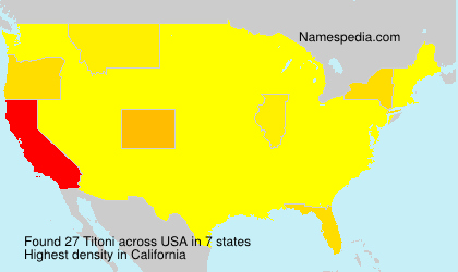 Surname Titoni in USA Surname Titoni in USA