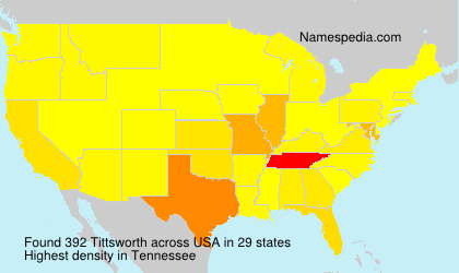 Surname Tittsworth in USA Surname Tittsworth in USA