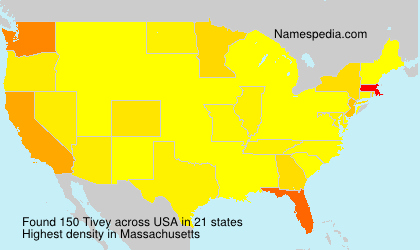 Surname Tivey in USA Surname Tivey in USA