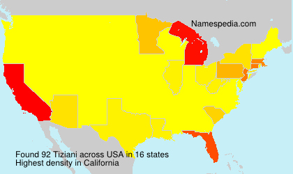 Surname Tiziani in USA Surname Tiziani in USA