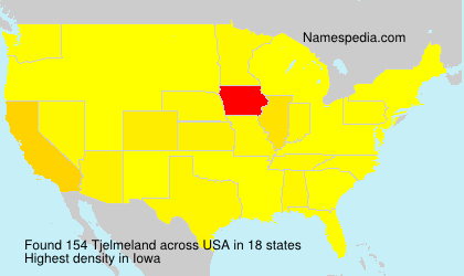 Surname Tjelmeland in USA