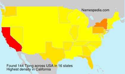 Surname Tjong in USA Surname Tjong in USA