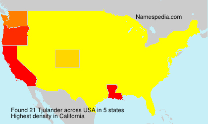 Surname Tjulander in USA Surname Tjulander in USA