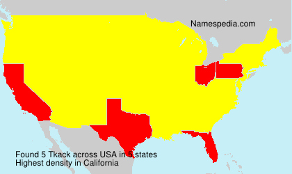 Surname Tkack in USA Surname Tkack in USA