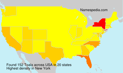 Surname Toala in USA Surname Toala in USA