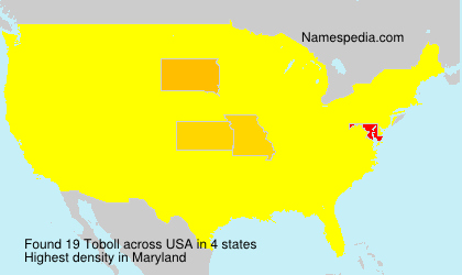Surname Toboll in USA Surname Toboll in USA