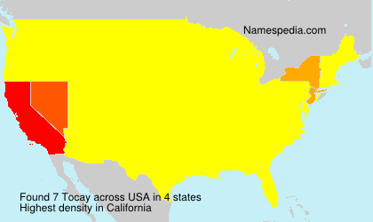 Surname Tocay in USA Surname Tocay in USA