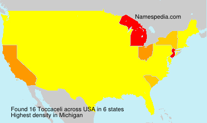 Surname Toccaceli in USA Surname Toccaceli in USA
