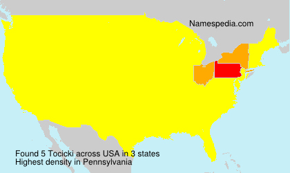 Surname Tocicki in USA Surname Tocicki in USA