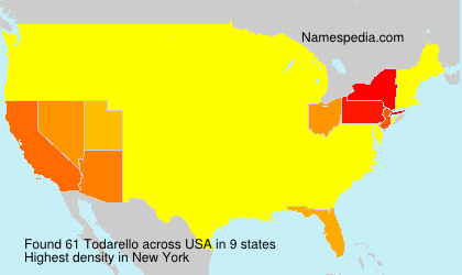 Surname Todarello in USA Surname Todarello in USA