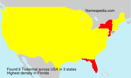 Surname Todarmal in USA Surname Todarmal in USA