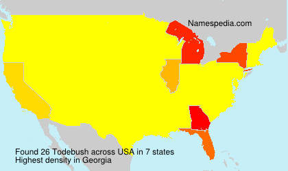 Surname Todebush in USA Surname Todebush in USA