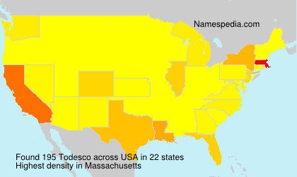 Surname Todesco in USA Surname Todesco in USA